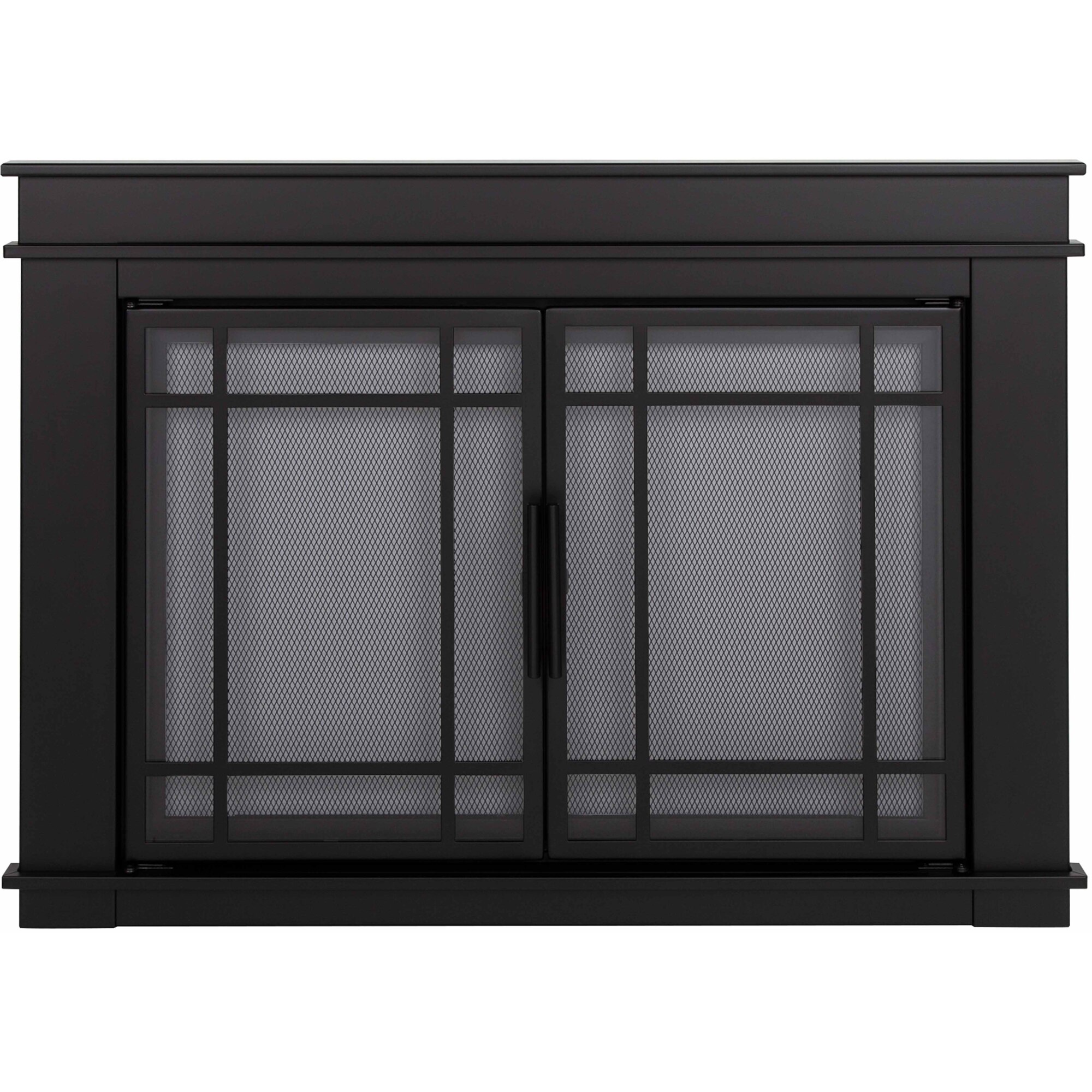 Pleasant Hearth Gavin Fireplace Glass Door, For Masonry Fireplaces, Medium, Black, Model# GV-7001BL